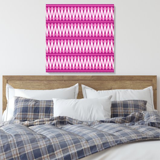 Aztec Chevron #4 in VictoriaShaylee Canvas Afdruk (Insitu (Slaapkamer))