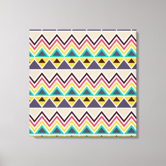Aztec Chevron #5 in VictoriaShaylee Canvas Afdruk (Voorkant)