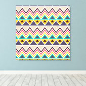 Aztec Chevron #5 in VictoriaShaylee Canvas Afdruk (Insitu (Houten vloer))