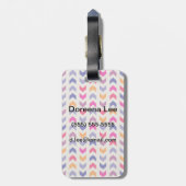 Aztec Chevron kleurig patroon Bagagelabel (Achterkant verticaal)