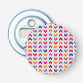 Aztec Chevron kleurig patroon Button Flesopener (Voorkant)