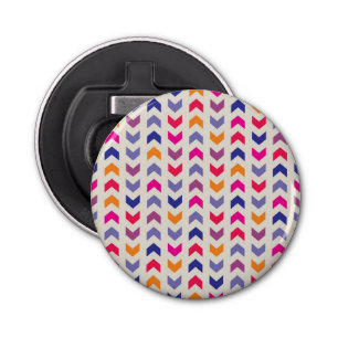 Aztec Chevron kleurig patroon Button Flesopener