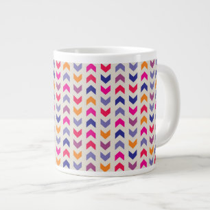Aztec Chevron kleurig patroon Extra Grote Mok