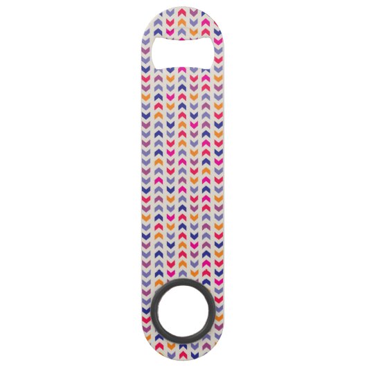 Aztec Chevron kleurig patroon Speed Flessenopener (Voorkant)