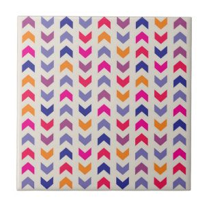 Aztec Chevron kleurig patroon Tegeltje