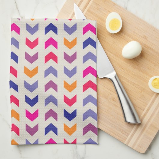 Aztec Chevron kleurig patroon Theedoek (Quarter Fold)
