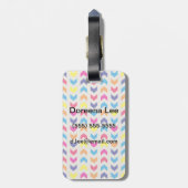 Aztec Chevron kleurrijk Bagagelabel (Achterkant verticaal)