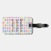 Aztec Chevron kleurrijk Bagagelabel (Achterkant horizontaal)