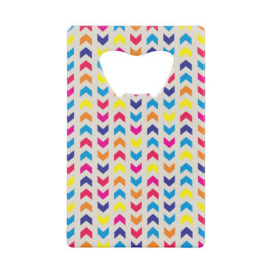 Aztec Chevron kleurrijk Kredietkaart Flessenopener