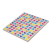 Aztec Chevron kleurrijk Tegeltje (Zijkant)