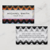 Aztec chevron zigzag patroon #3 visitekaartje (Voorkant / Achterkant)