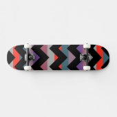 Aztec Chevron Zigzag Stripe Pattern 4 Skateboard (Horizontaal)