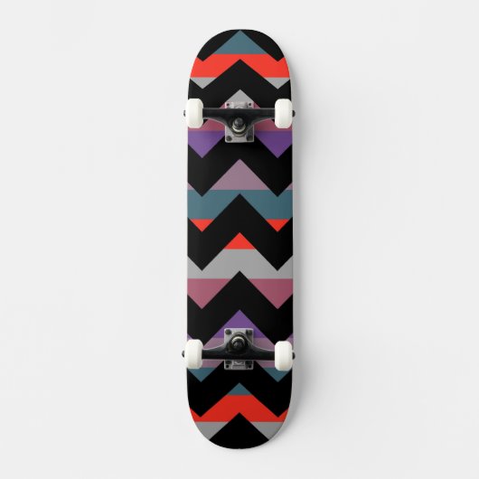 Aztec Chevron Zigzag Stripe Pattern 4 Skateboard (Voorkant)
