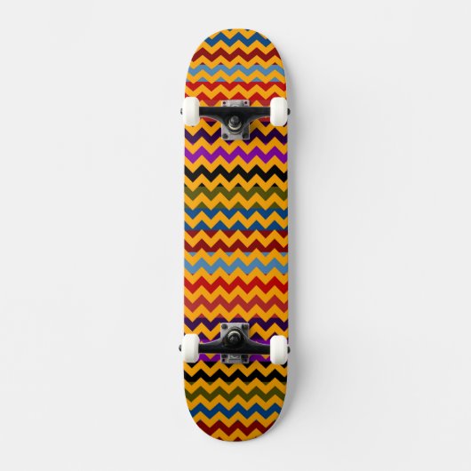 Aztec Chevron Zigzag Stripe Pattern 5 Skateboard (Voorkant)
