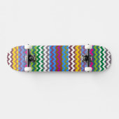 Aztec Chevron Zigzag Stripe Pattern 7 Skateboard (Horizontaal)
