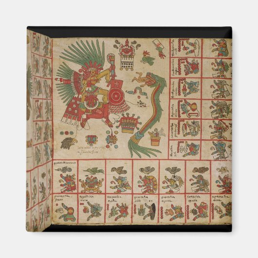 Aztec Codex Borbonicus Magneet (Voorkant)