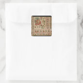 Aztec Codex Borbonicus Vierkante Sticker (Tas)