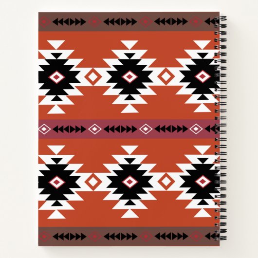 Aztec Colorful Geometric Pattern Notitieboek (Achterkant)