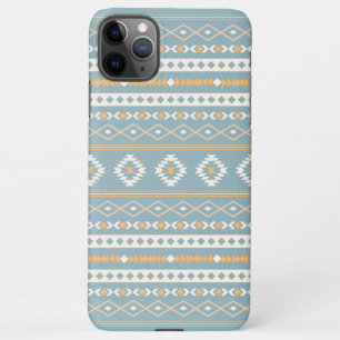Aztec Cream Oranje Blue Mixed Motif Pattern iPhone 11Pro Max Hoesje