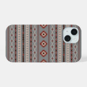 Aztec Crème rouille Brown gris Motifs mélangés Mot (Verso Horizontal)