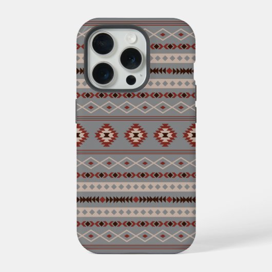 Aztec Crème rouille Brown gris Motifs mélangés Mot (Verso)