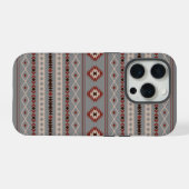 Aztec Crème rouille Brown gris Motifs mélangés Mot (Verso Horizontal)