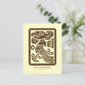 Aztec Cuauhtli - Eagle (bruin) Briefkaart (Staand voorkant)