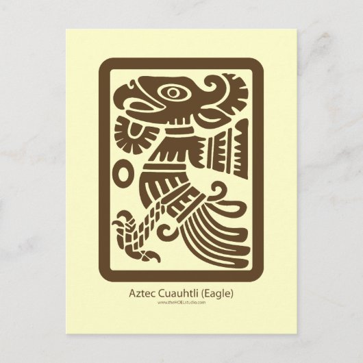 Aztec Cuauhtli - Eagle (bruin) Briefkaart (Voorkant)