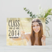 Aztec Dark | Uitnodiging van de Graduation Party 2 (Staand voorkant)