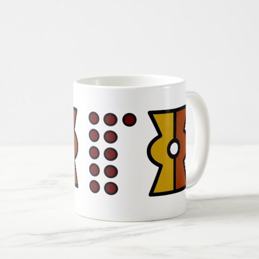 Aztec Day Sign 12 Eagle Mok Sjabloon (Voorkant rechts)