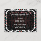 Aztec Desert Modern Tribal Art Mini Invitations Informatiekaartje (Achterkant)