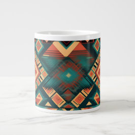 Aztec Design Coffee Cup Extra Grote Beker