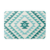 Aztec Diamond Motif Design Teals & Cream Badmat (Voorkant)