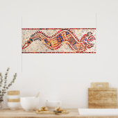 Aztec Dragon Mosaic Poster (Keuken)