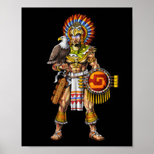 Aztec Eagle Warrior Poster