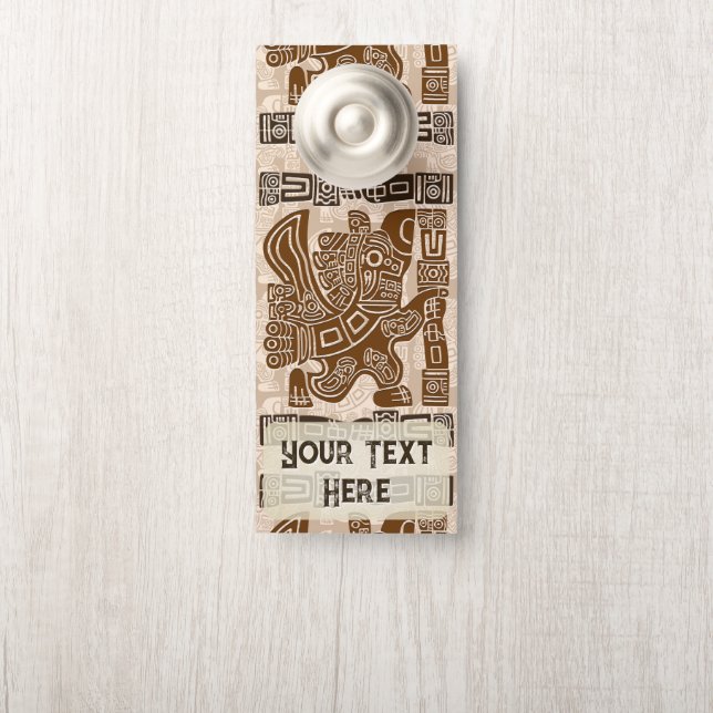 Aztec Eagle Warrior Tribal Oude kunst (Op knop)