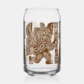 Aztec Eagle Warrior Tribal Oude kunst Blikvorm Glas (Achterkant)