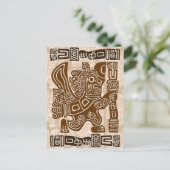 Aztec Eagle Warrior Tribal Oude kunst Briefkaart (Staand voorkant)