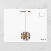 Aztec Eagle Warrior Tribal Oude kunst Briefkaart (Achterkant)