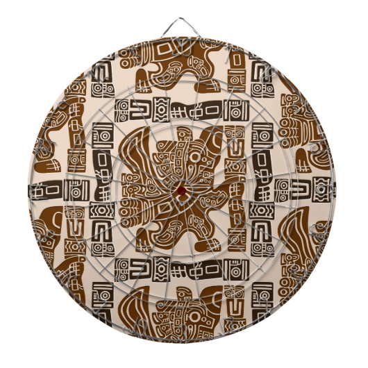 Aztec Eagle Warrior Tribal Oude kunst Dartbord (Voorkant)