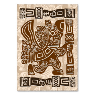 Aztec Eagle Warrior Tribal Oude kunst Kaart