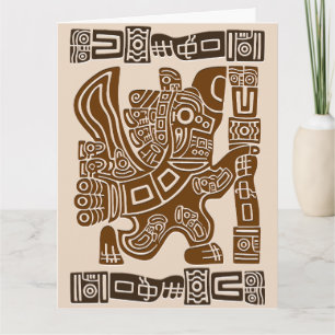 Aztec Eagle Warrior Tribal Oude kunst Kaart