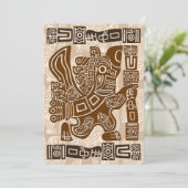 Aztec Eagle Warrior Tribal Oude kunst Kaart (Staand voorkant)