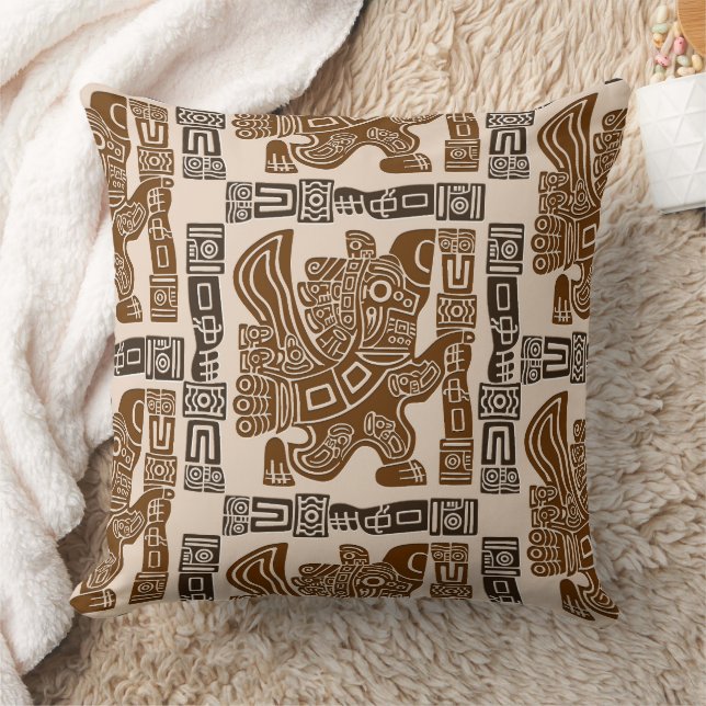 Aztec Eagle Warrior Tribal Oude kunst Kussen (Deken)