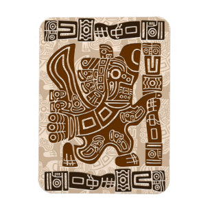 Aztec Eagle Warrior Tribal Oude kunst Magneet
