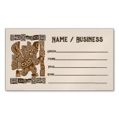 Aztec Eagle Warrior Tribal Oude kunst Magnetisch Visitekaartje (Voorkant)