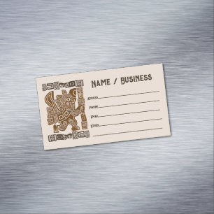 Aztec Eagle Warrior Tribal Oude kunst Magnetisch Visitekaartje