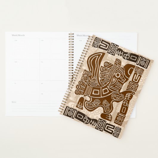 Aztec Eagle Warrior Tribal Oude kunst Planner (Display)