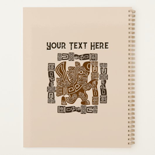 Aztec Eagle Warrior Tribal Oude kunst Planner (Achterkant)