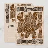 Aztec Eagle Warrior Tribal Oude kunst Programma (Voorkant / Achterkant)